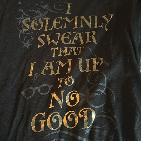 Two Harry Potter t-shirts. One says small and other medium.  Close to same size - Picture 4 of 5